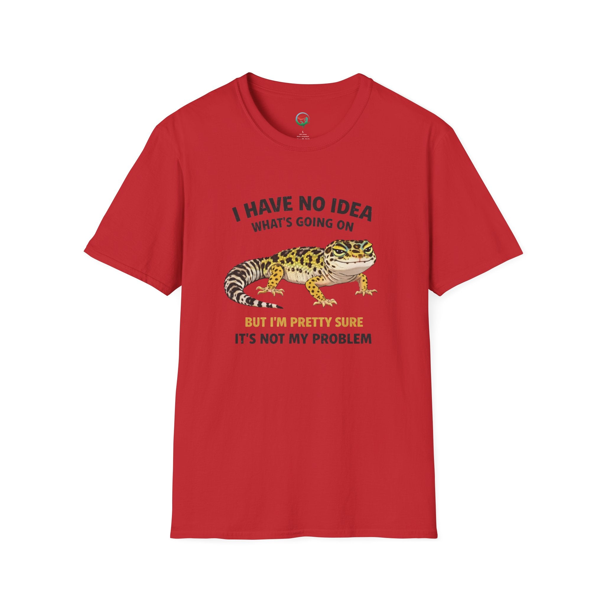 Leopard Gecko Graphic Tee — "I Have No Idea What's Going On" Funny Lizard T-Shirt