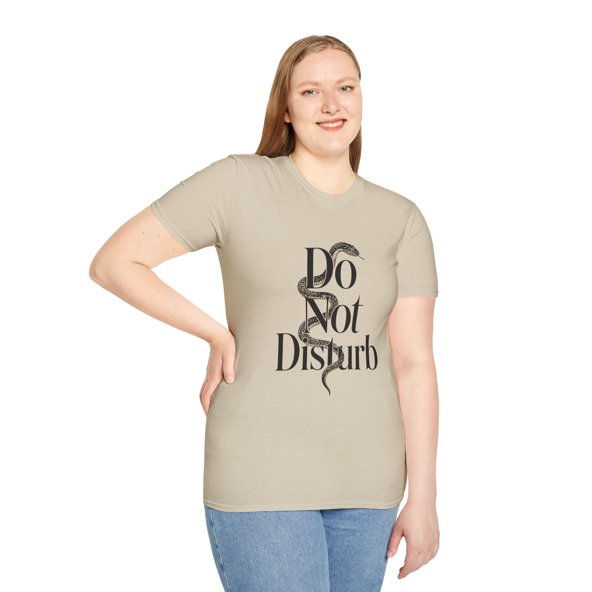 Do Not Disturb Snake T-Shirt — Graphic Relaxed Fit Tee with Serpent Art
