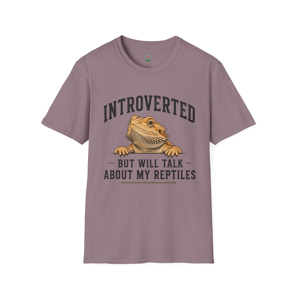 Introverted But Will Talk About My Reptiles Bearded Dragon Graphic T-Shirt