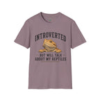Introverted But Will Talk About My Reptiles Bearded Dragon Graphic T-Shirt