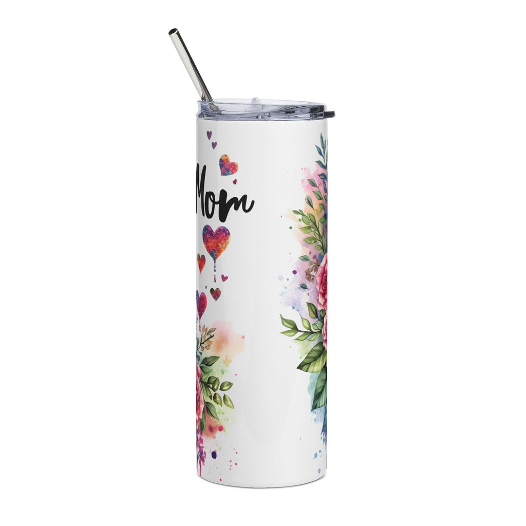 Gecko Floral 20oz Stainless Steel Tumbler — Colorful Leopard Gecko Water Bottle
