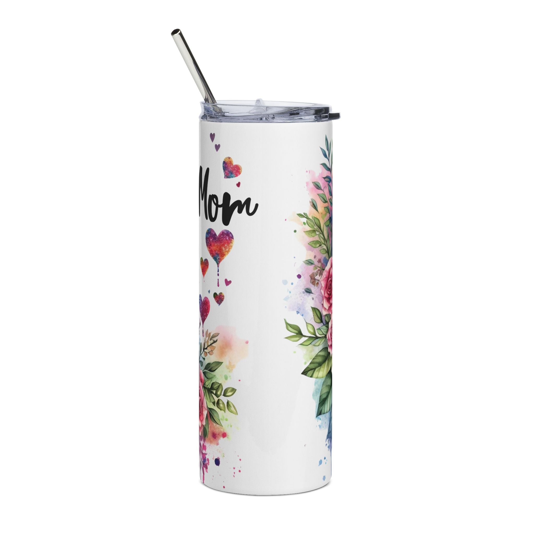 Gecko Floral 20oz Stainless Steel Tumbler — Colorful Leopard Gecko Water Bottle