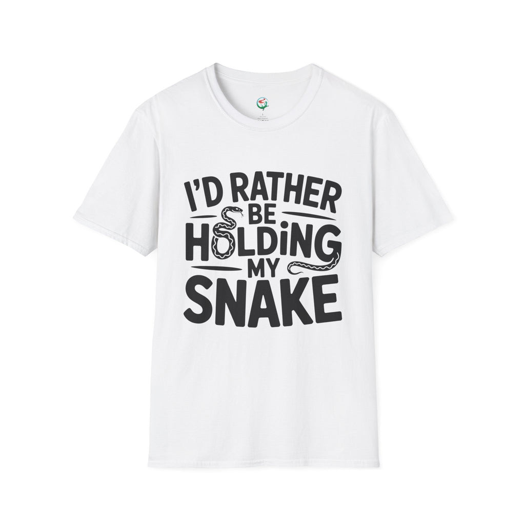 Snake Lover T-Shirt — "I'd Rather Be Holding My Snake" Graphic Tee
