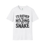 Snake Lover T-Shirt — "I'd Rather Be Holding My Snake" Graphic Tee