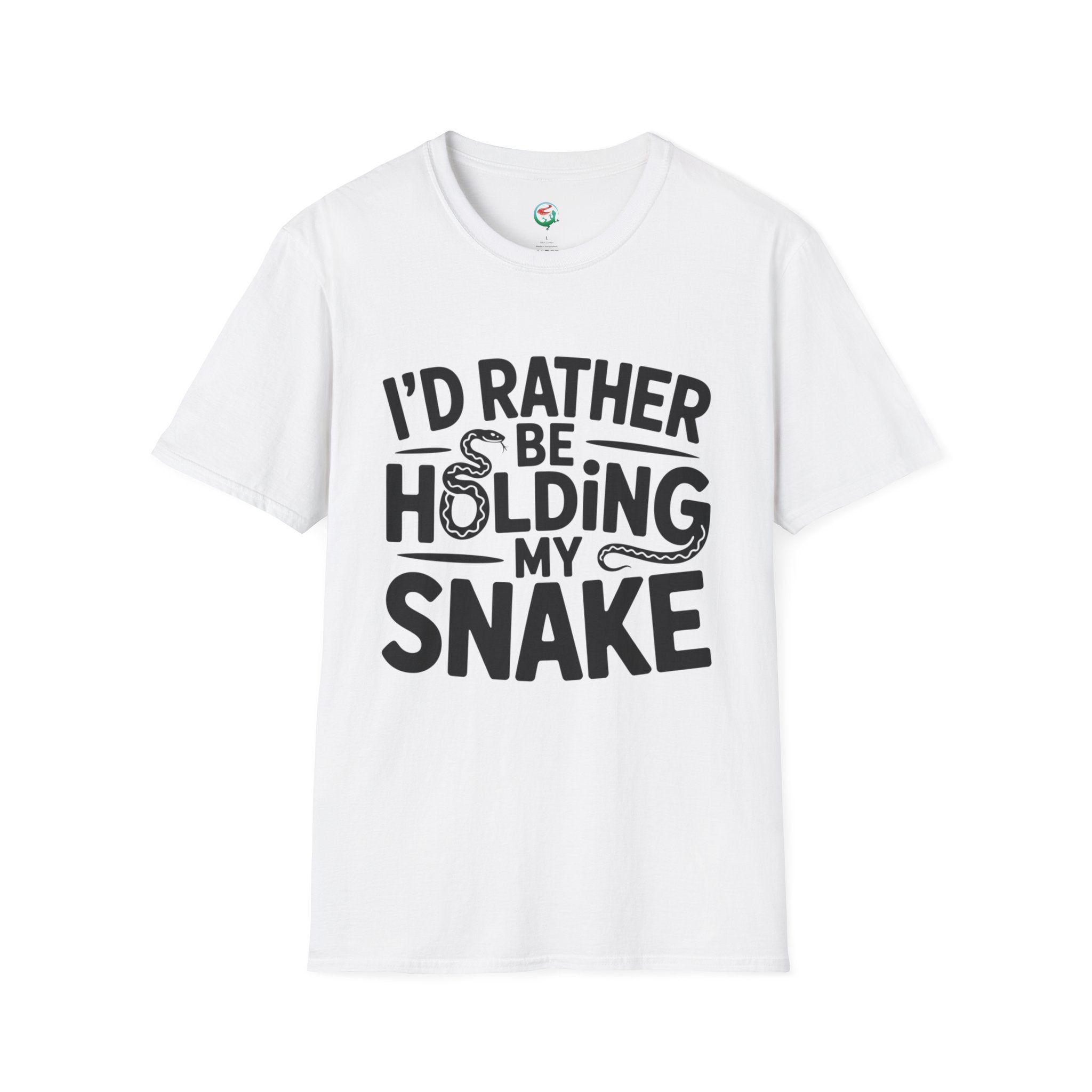 Snake Lover T-Shirt — "I'd Rather Be Holding My Snake" Graphic Tee