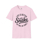 Snake Lover T-Shirt — "Life Is Better With a Snake" Graphic Tee