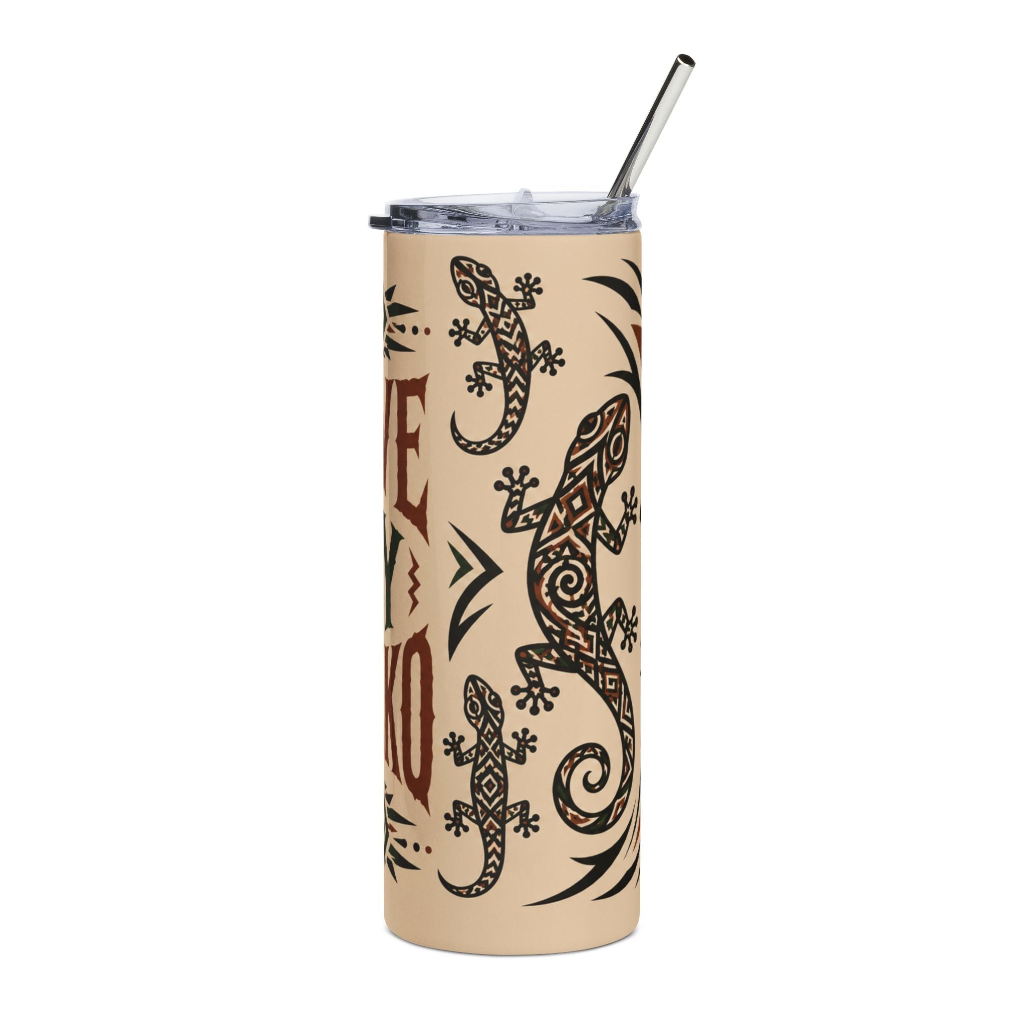 Love My Gecko Tribal Stainless Steel 20 oz Tumbler