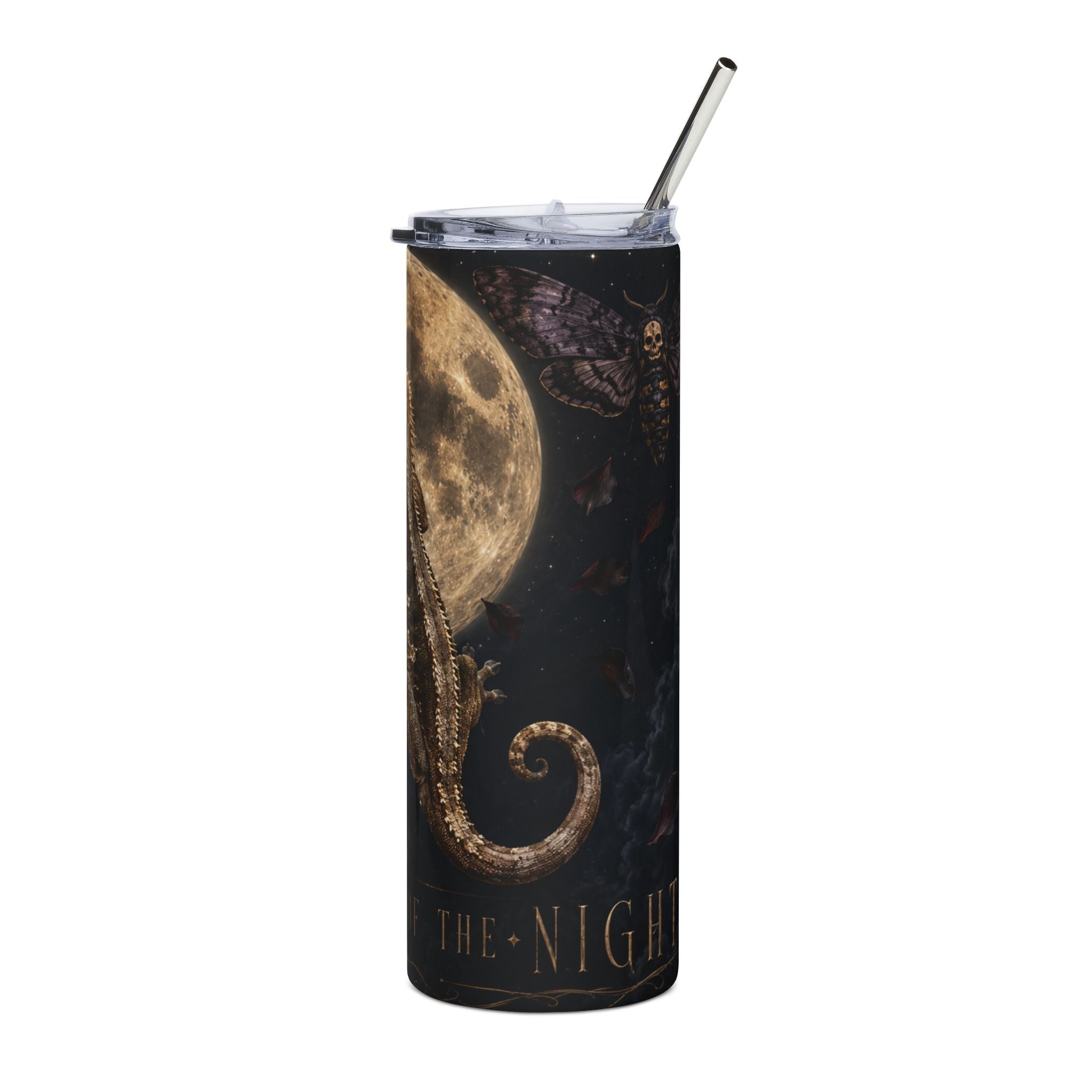 20oz Tumbler — Gothic Moon & Bearded Dragon Stainless Steel Travel Cup