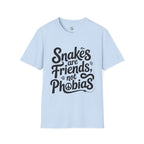 Snakes Are Friends T-Shirt — 'Snakes are Friends, Not Phobias' Graphic Tee for Snake Lovers