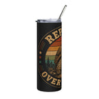 Reptile Over People 20oz Stainless Steel Tumbler — Retro Turtle Travel Mug