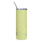 Cute Snake Floral 20oz Stainless Tumbler