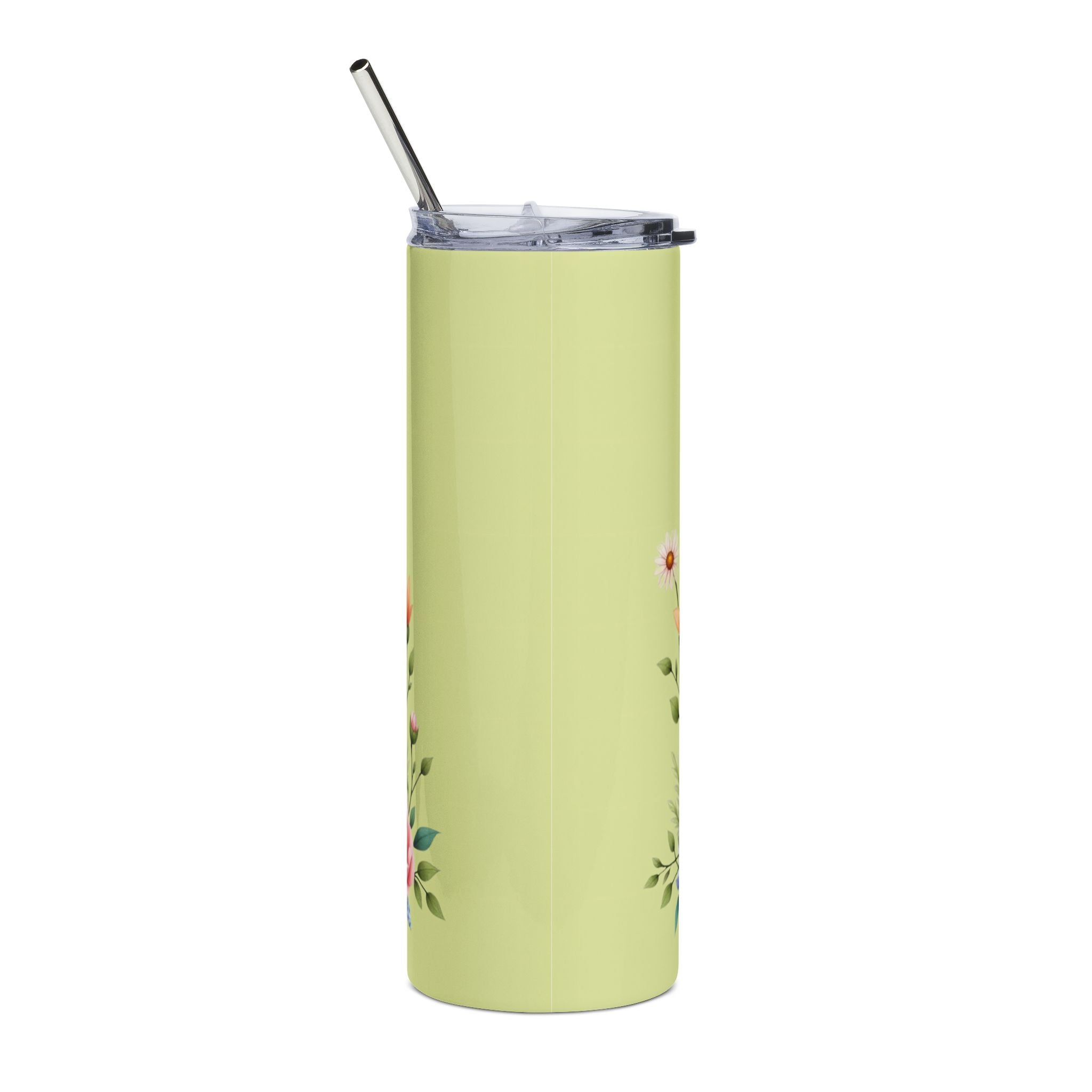 Cute Snake Floral 20oz Stainless Tumbler