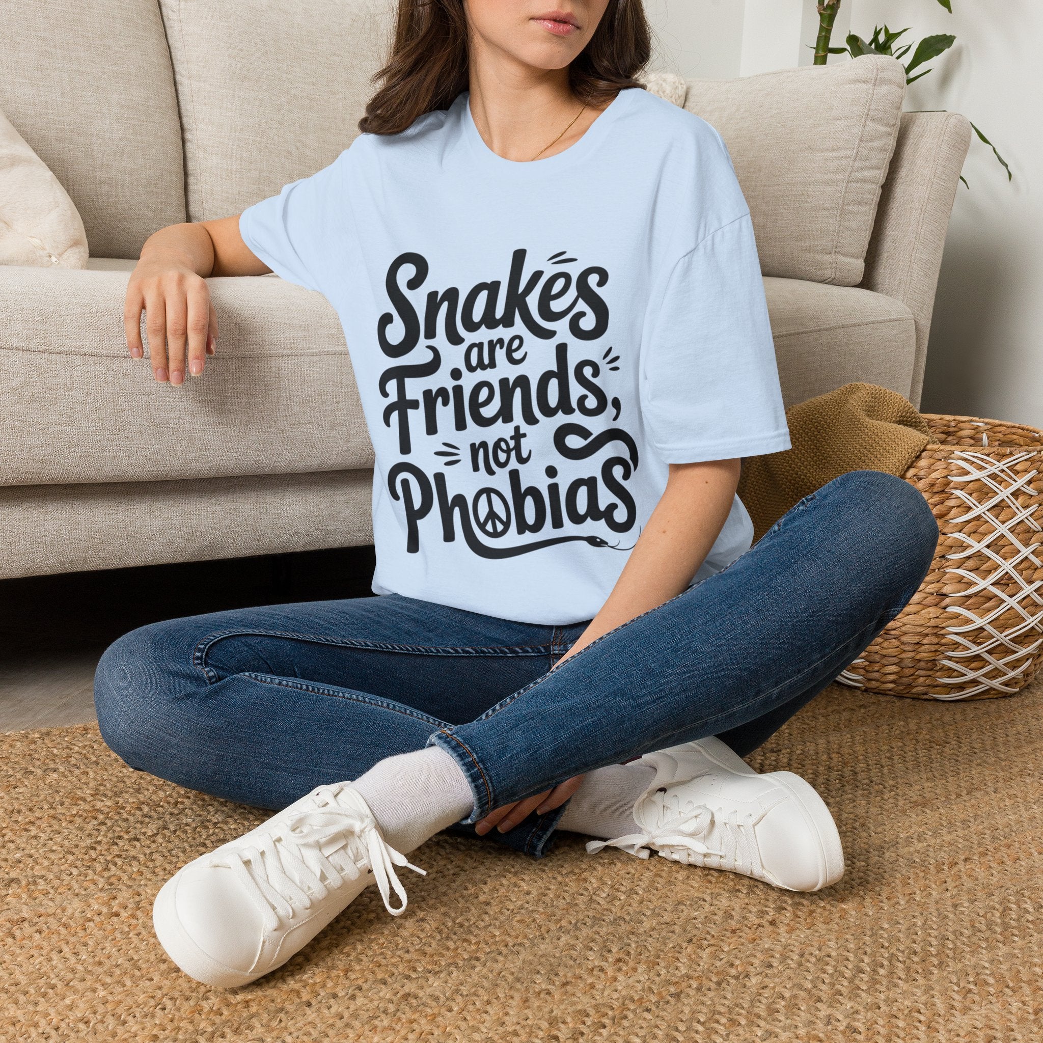 Snakes Are Friends T-Shirt — 'Snakes are Friends, Not Phobias' Graphic Tee for Snake Lovers