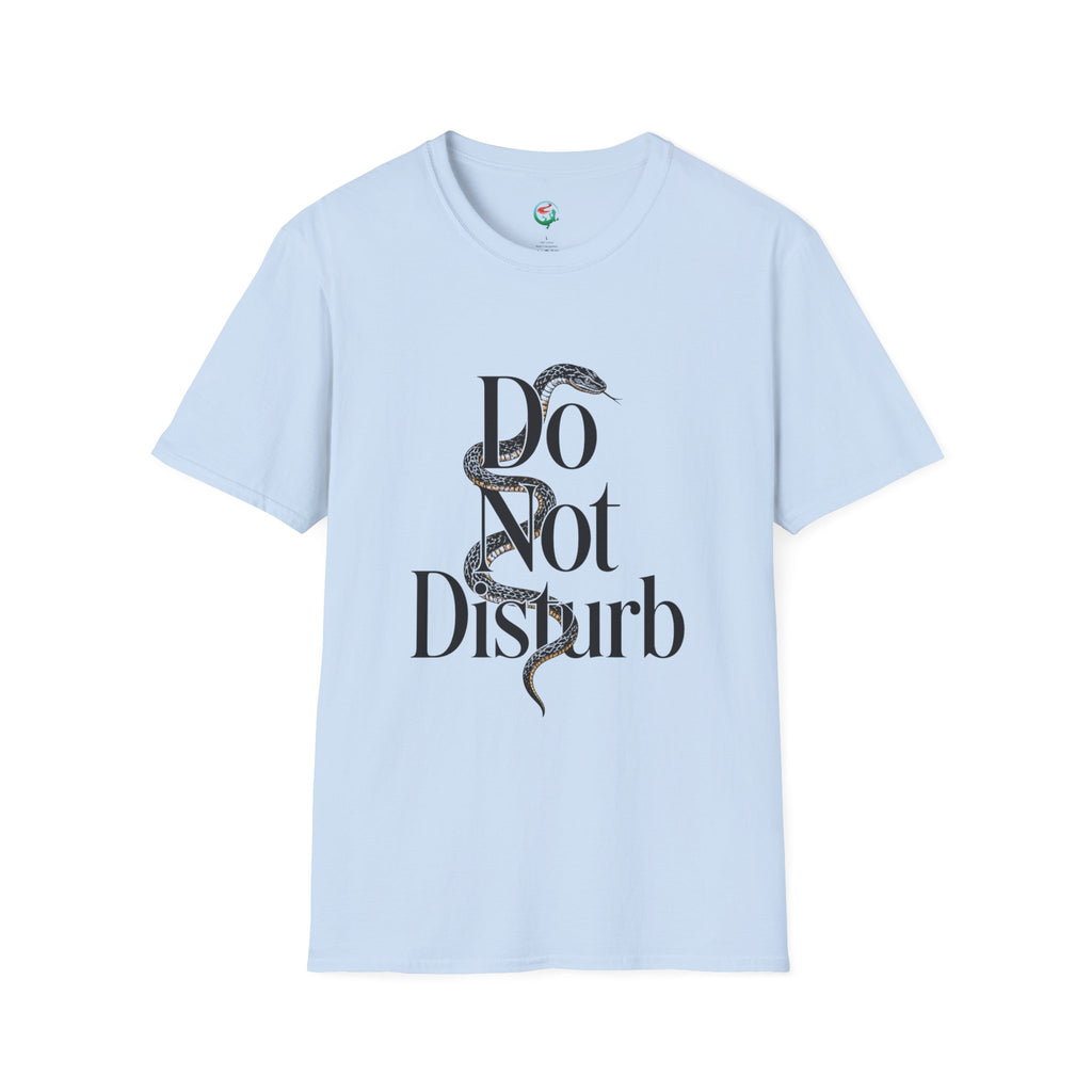 Do Not Disturb Snake T-Shirt — Graphic Relaxed Fit Tee with Serpent Art