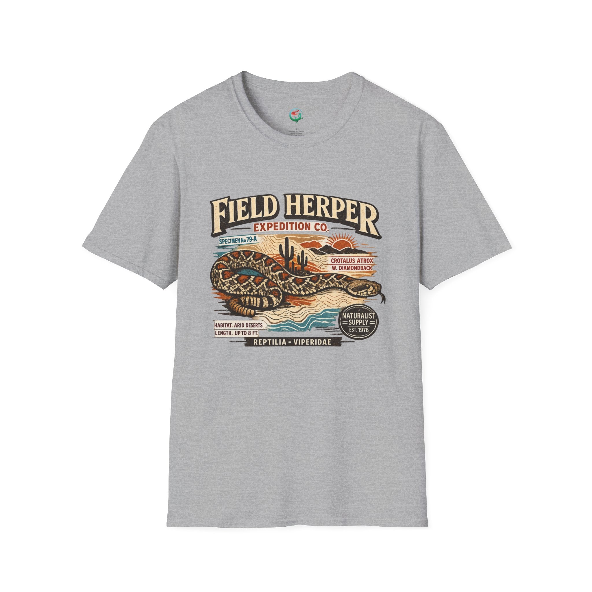 Field Herper Expedition T-Shirt — Vintage Rattlesnake Field Herping Graphic