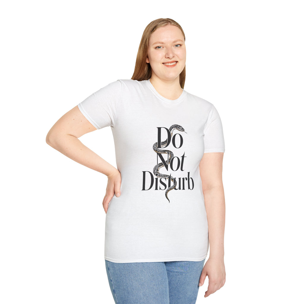 Do Not Disturb Snake T-Shirt — Graphic Relaxed Fit Tee with Serpent Art