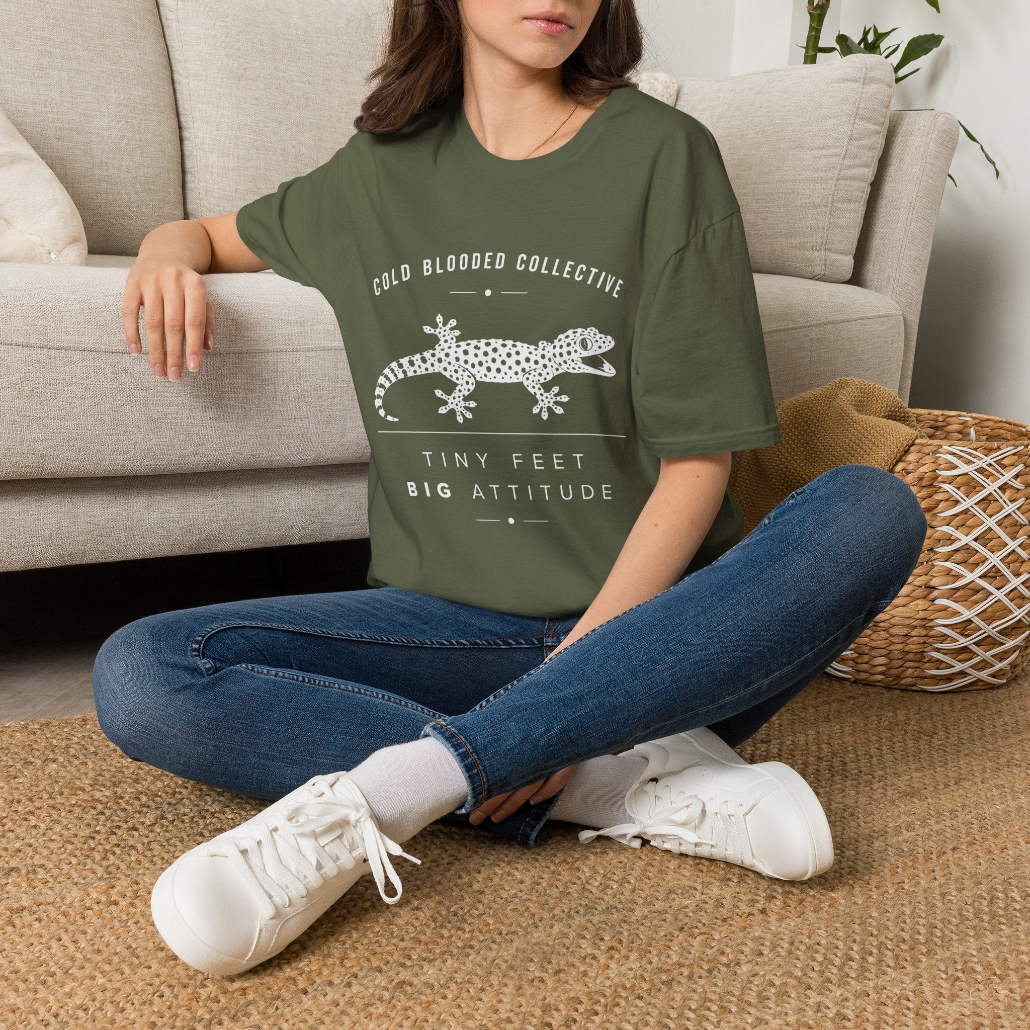 Tokay Gecko T-Shirt — "Cold Blooded Collective: Tiny Feet, Big Attitude"