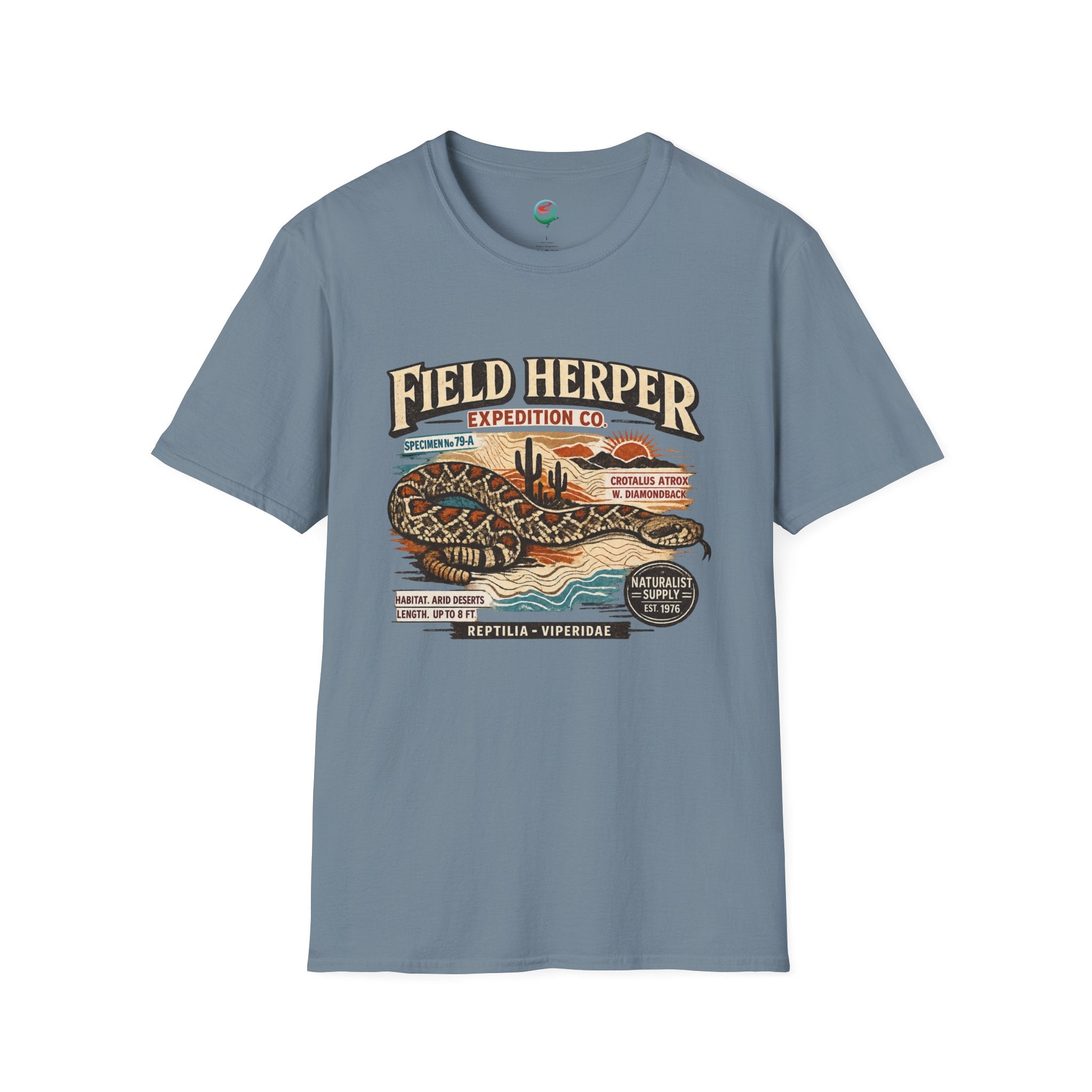 Field Herper Expedition T-Shirt — Vintage Rattlesnake Field Herping Graphic