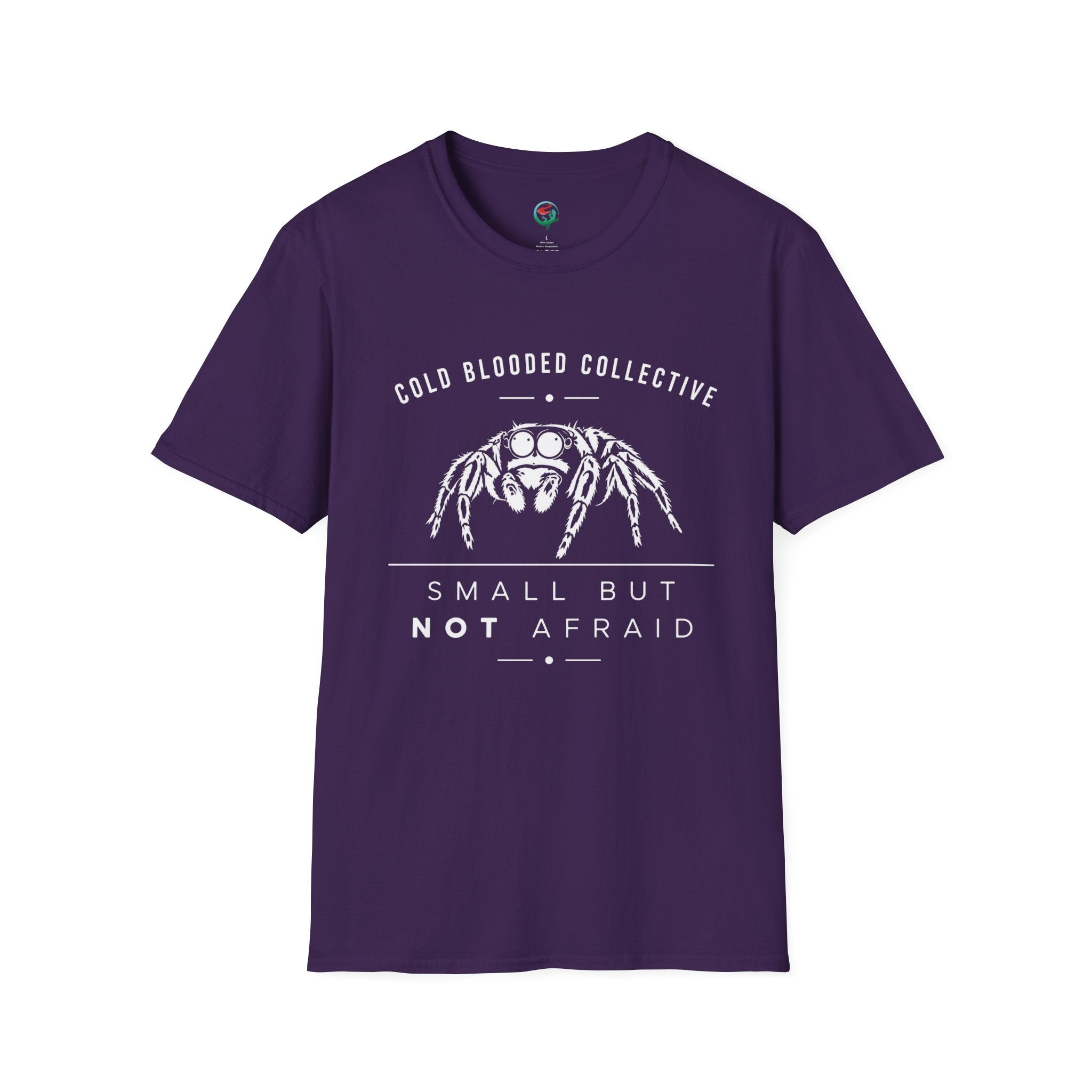 Jumping Spider T‑Shirt — "Cold Blooded Collective: Small But Not Afraid"