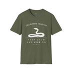 Cold Blooded Collective Snake T-Shirt — "Keep Calm and Hiss On" Graphic Tee