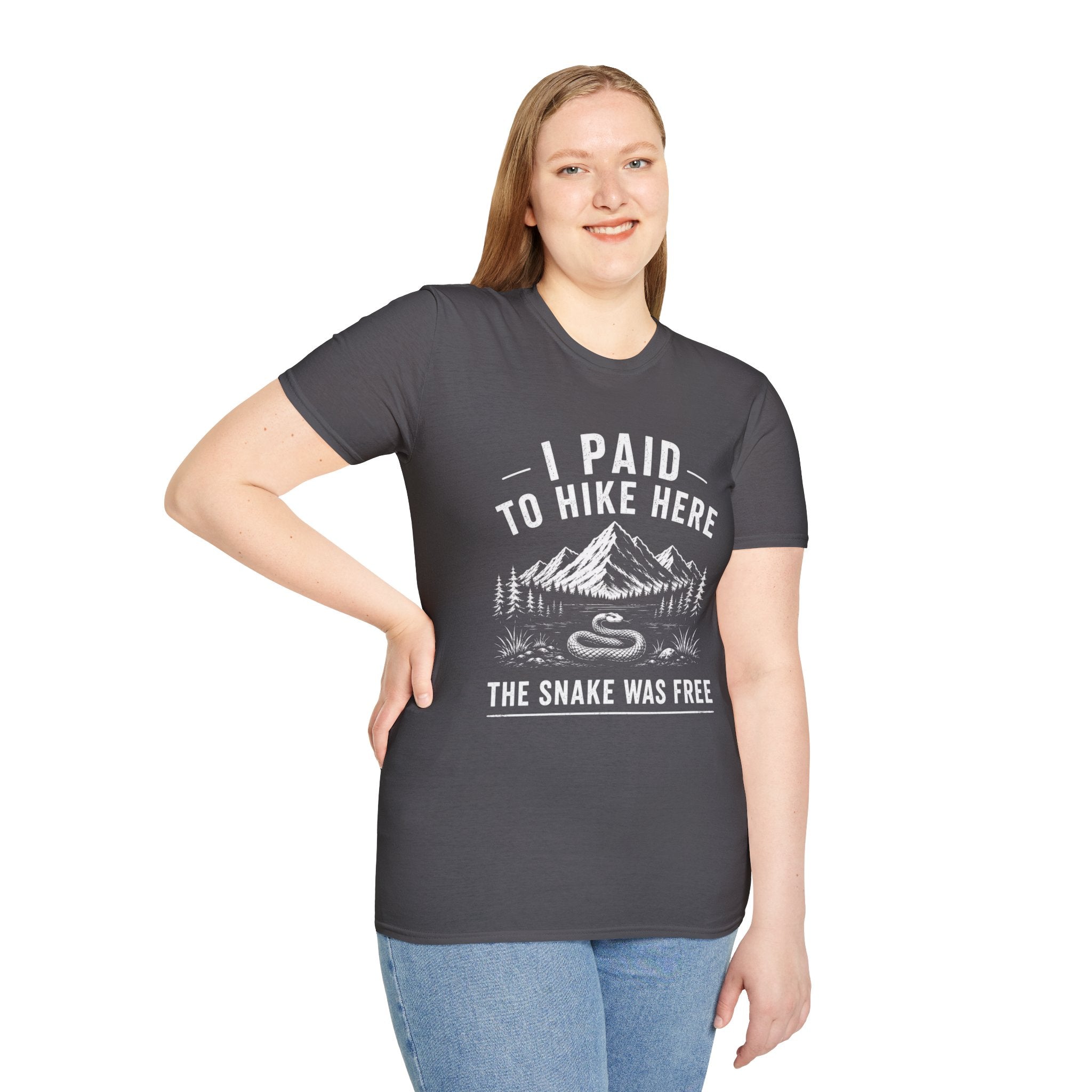 I Paid to Hike Here. The Snake Was Free. Shirt | Funny Snake Hiking Tee