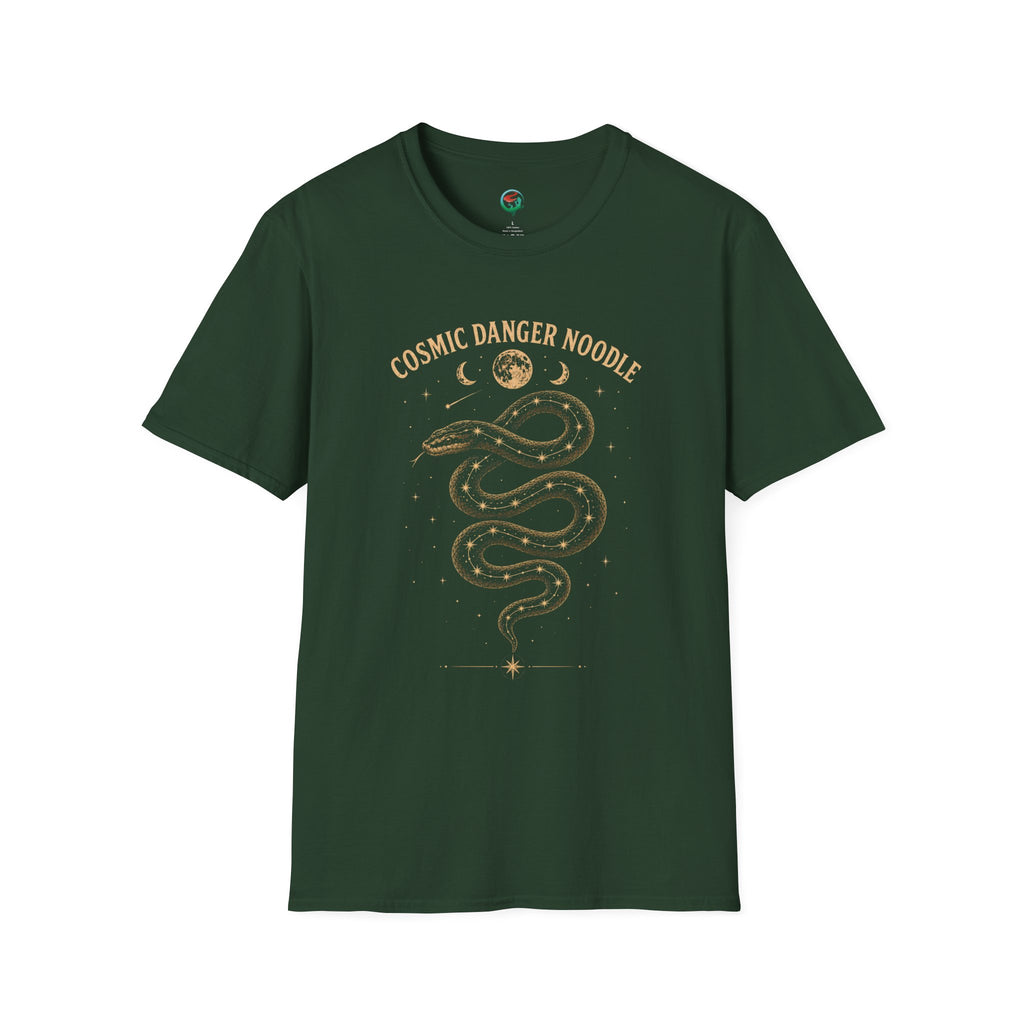 Cosmic Danger Noodle T-Shirt — Vintage Celestial Snake Tee