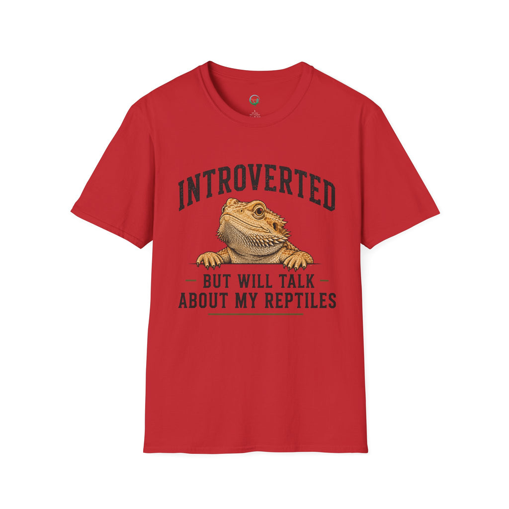 Introverted But Will Talk About My Reptiles Bearded Dragon Graphic T-Shirt