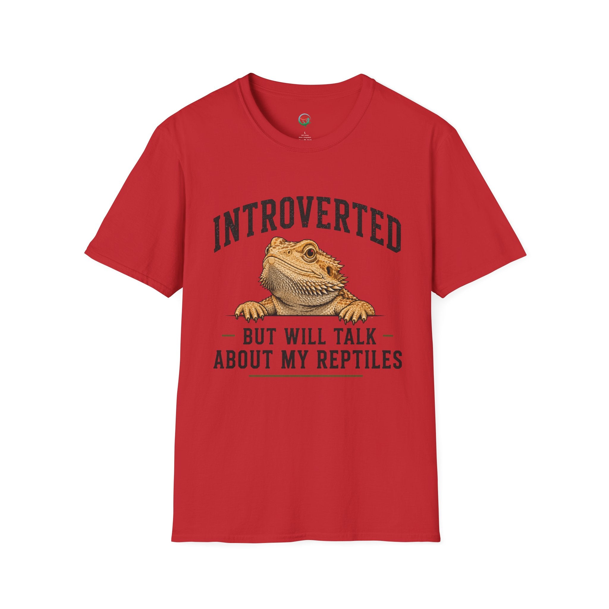 Introverted But Will Talk About My Reptiles Bearded Dragon Graphic T-Shirt
