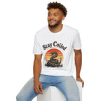 Stay Coiled Snake T-Shirt — Retro Vintage Sunset Graphic Tee