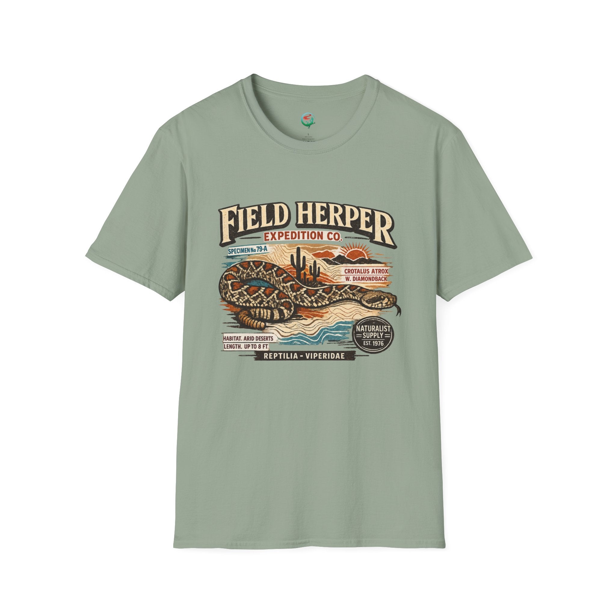 Field Herper Expedition T-Shirt — Vintage Rattlesnake Field Herping Graphic