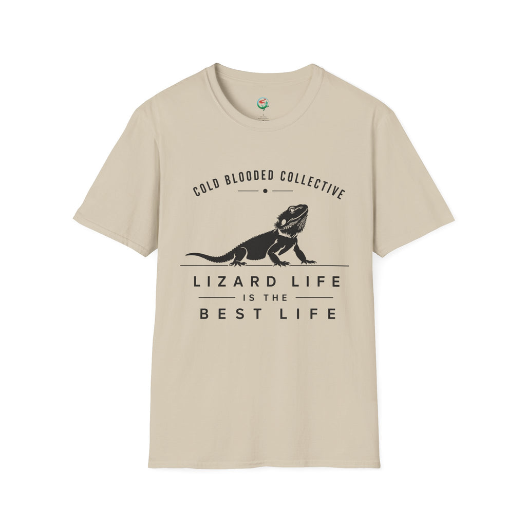 Lizard Life Tee — "Cold Blooded Collective" Bearded Dragon Graphic T-Shirt