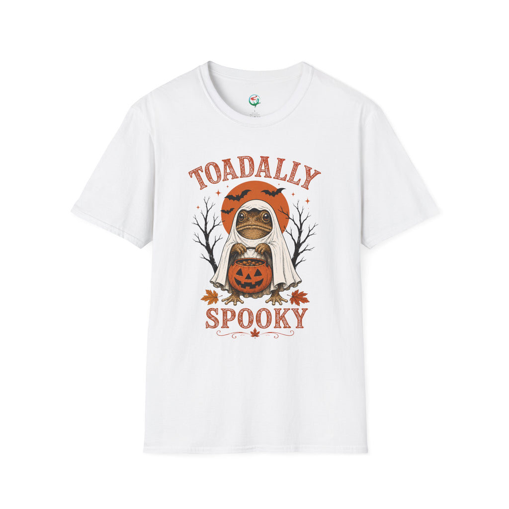Toadally Spooky Shirt | Funny Halloween Toad Ghost Graphic Tee