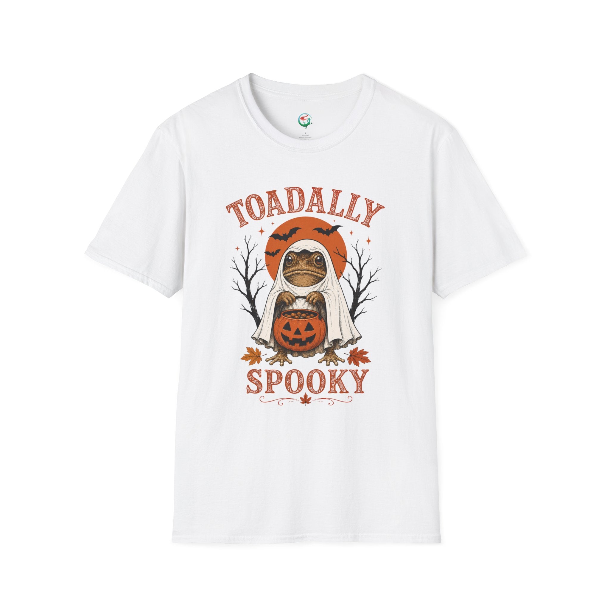 Toadally Spooky Shirt | Funny Halloween Toad Ghost Graphic Tee