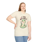T-Shirt — Cute 'I Try My Best' Snake Graphic Tee