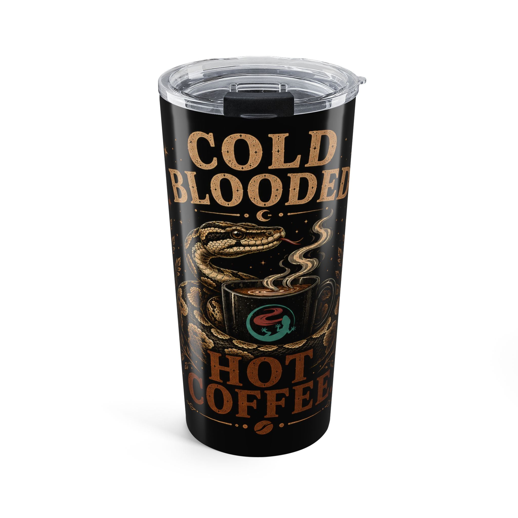 Cold Blooded. Hot Coffee. Insulated Reptile Travel Tumbler