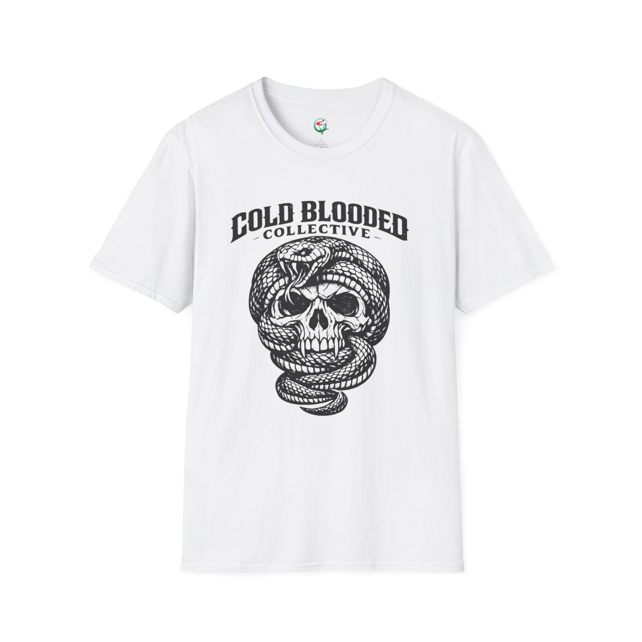 Cold Blooded Collective Skull & Snake T-Shirt — Edgy Gothic Graphic Tee