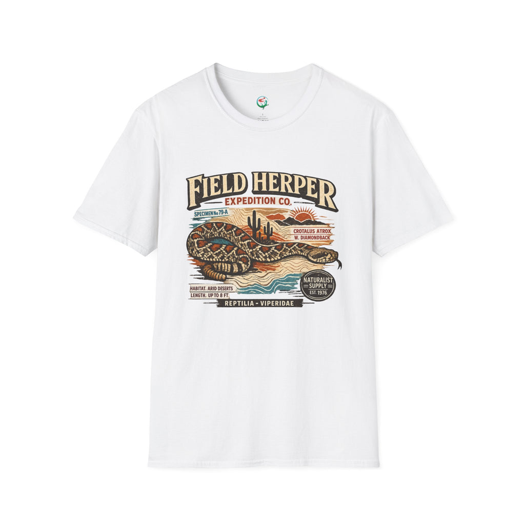Field Herper Expedition T-Shirt — Vintage Rattlesnake Field Herping Graphic