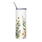 Bearded Dragon Floral 20oz Stainless Tumbler