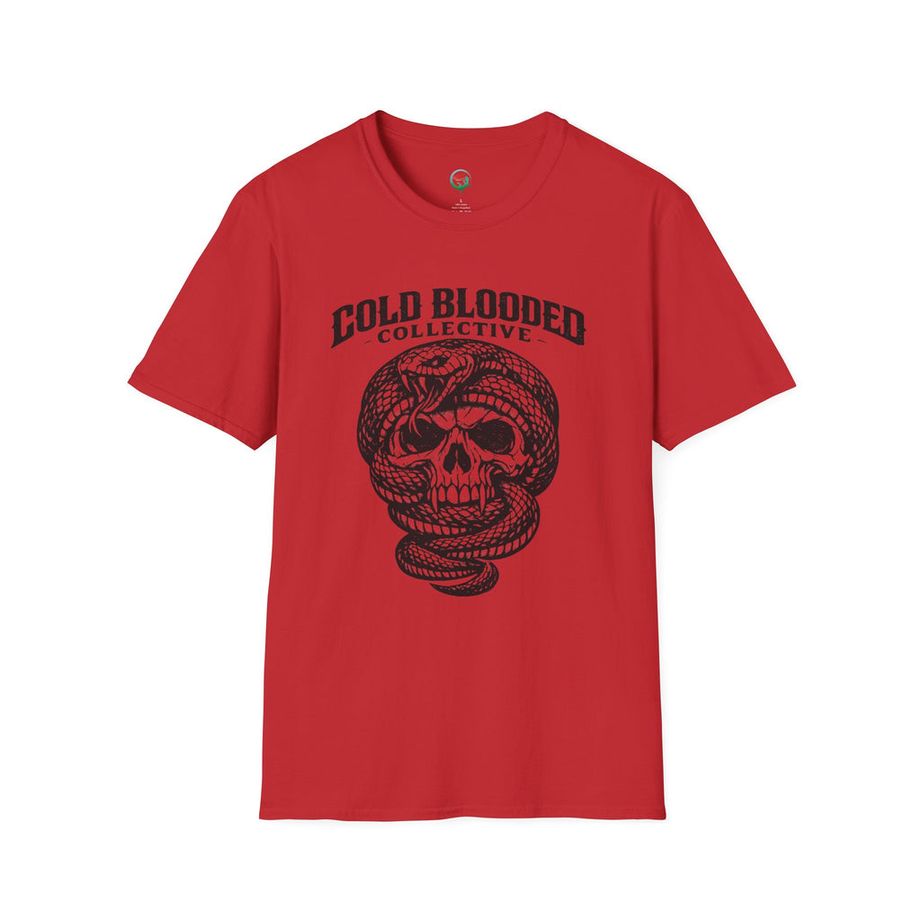 Cold Blooded Collective Skull & Snake T-Shirt — Edgy Gothic Graphic Tee