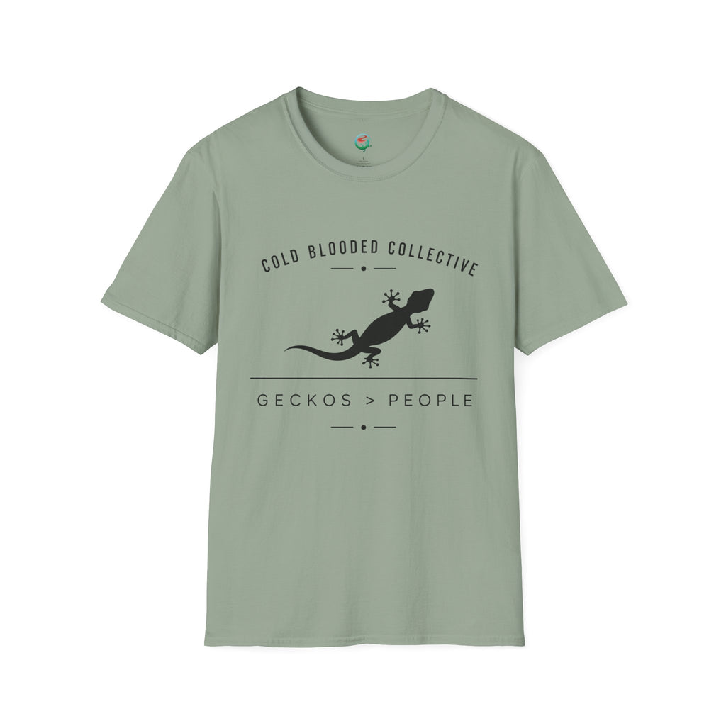 Gecko Over People Graphic T-Shirt — "Cold Blooded Collective" GeckoTee