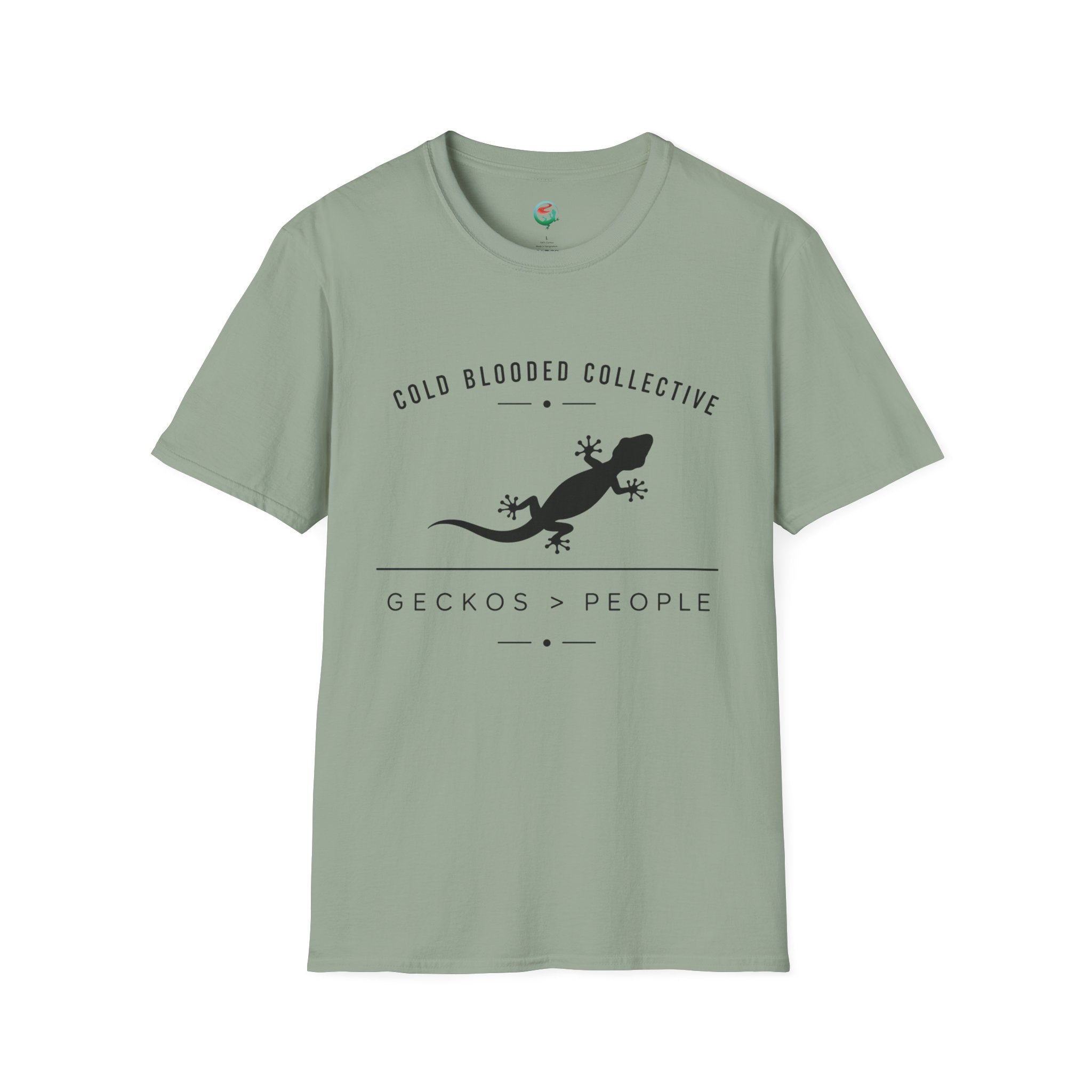 Gecko Over People Graphic T-Shirt — "Cold Blooded Collective" GeckoTee