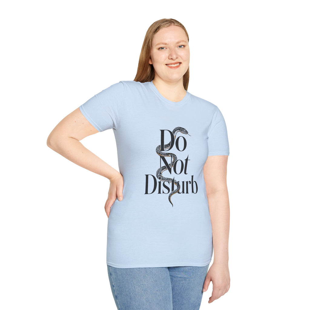 Do Not Disturb Snake T-Shirt — Graphic Relaxed Fit Tee with Serpent Art
