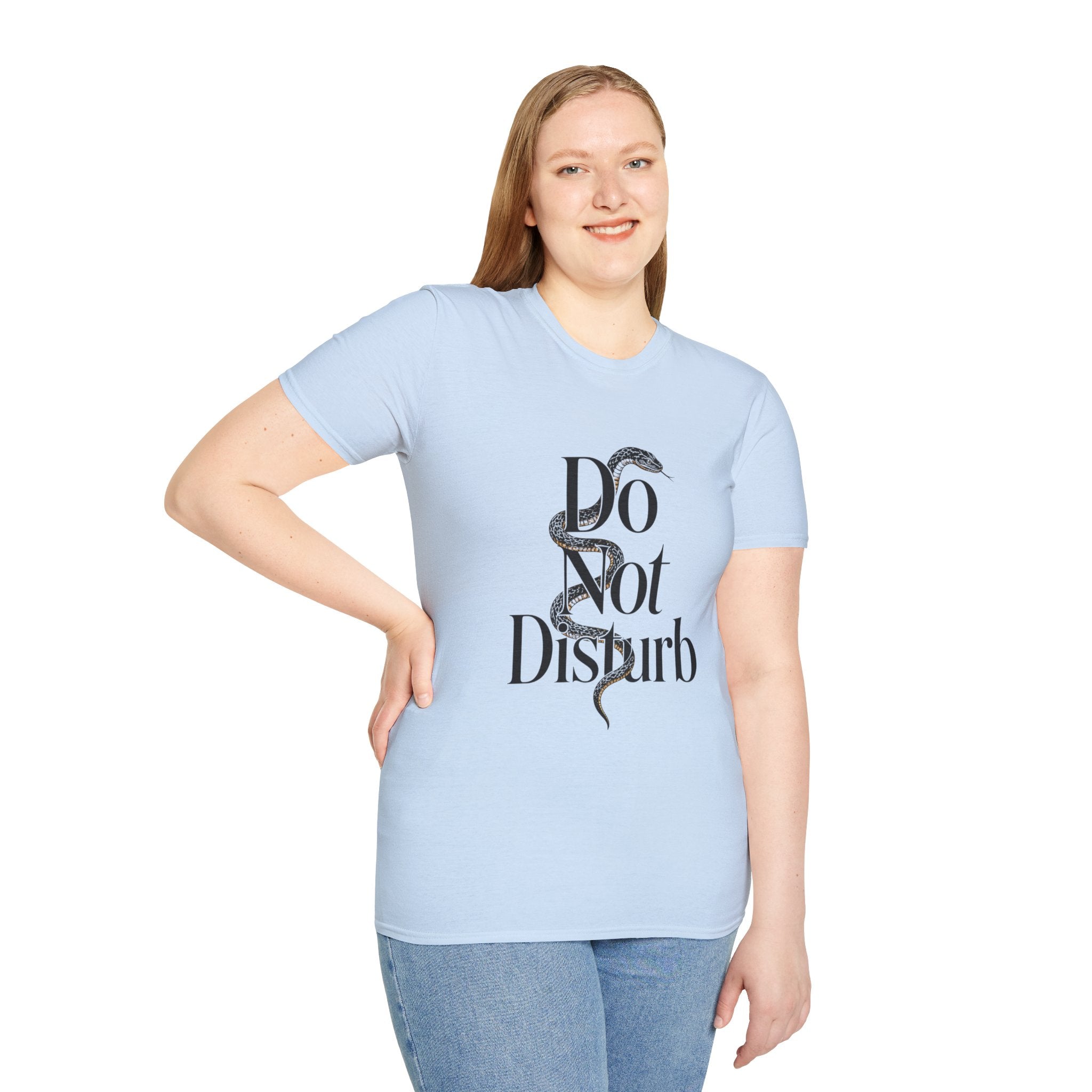 Do Not Disturb Snake T-Shirt — Graphic Relaxed Fit Tee with Serpent Art