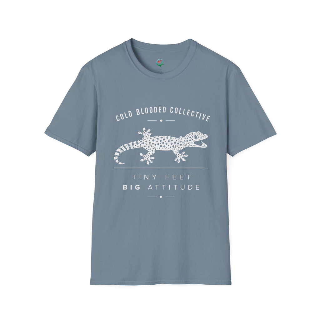 Tokay Gecko T-Shirt — "Cold Blooded Collective: Tiny Feet, Big Attitude"