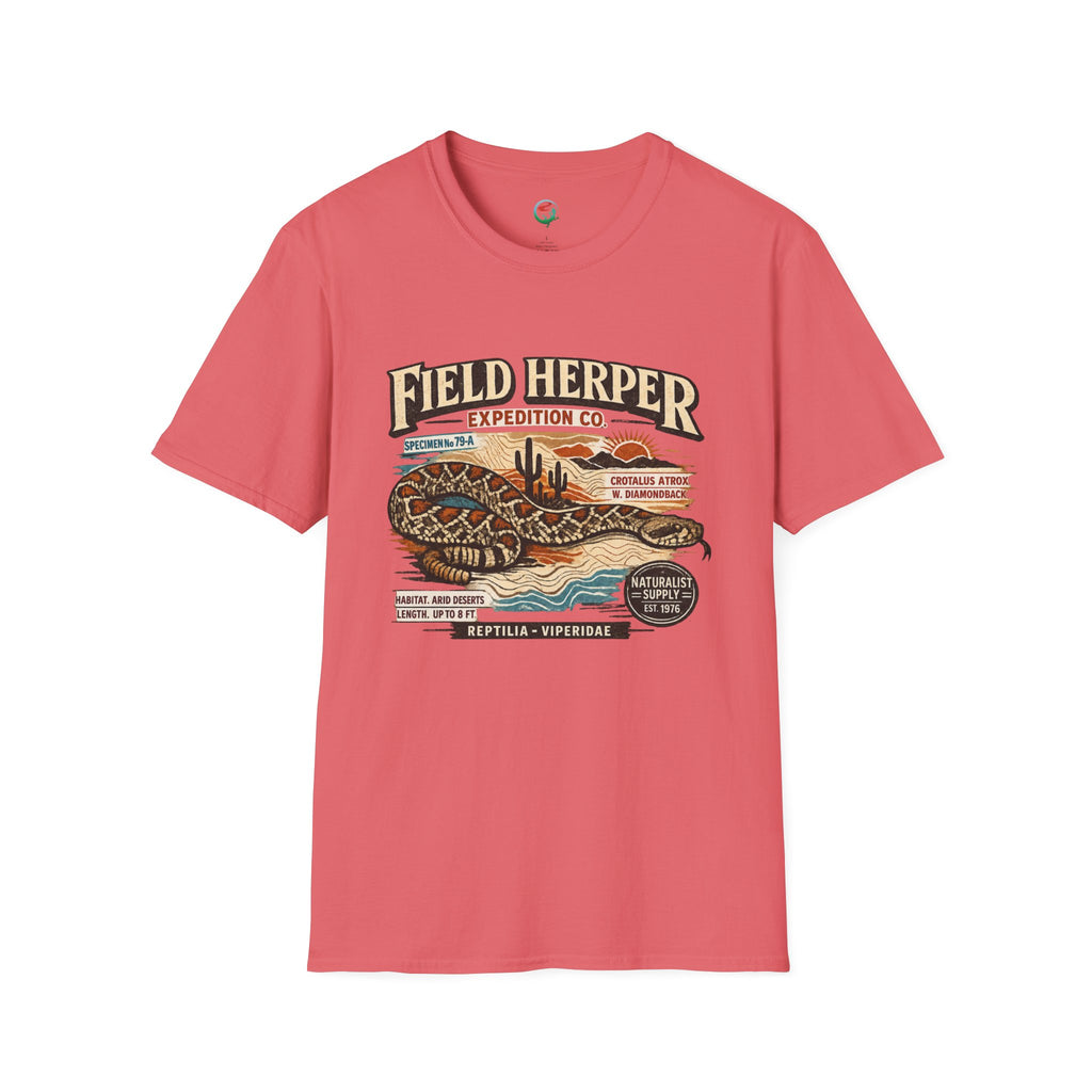 Field Herper Expedition T-Shirt — Vintage Rattlesnake Field Herping Graphic