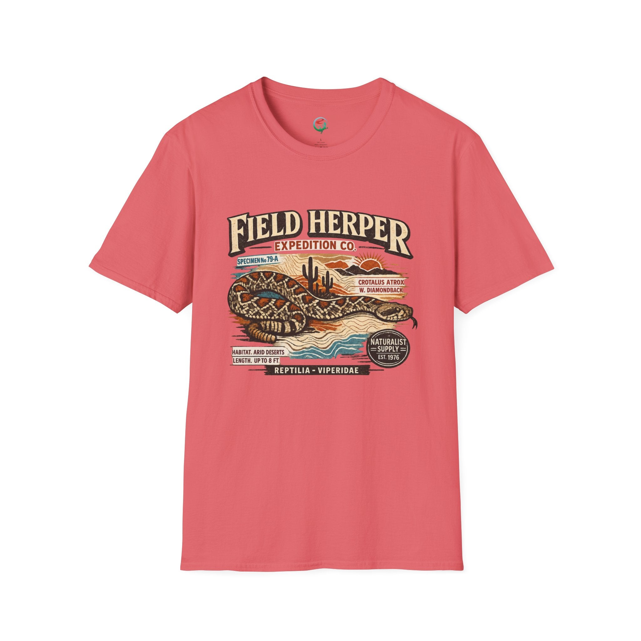 Field Herper Expedition T-Shirt — Vintage Rattlesnake Field Herping Graphic