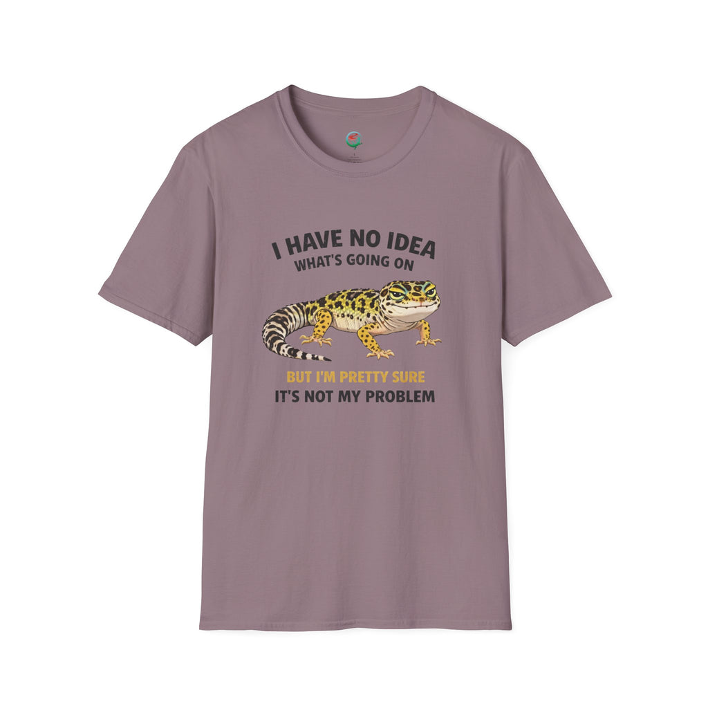 Leopard Gecko Graphic Tee — "I Have No Idea What's Going On" Funny Lizard T-Shirt