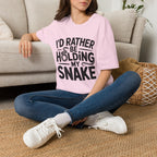 Snake Lover T-Shirt — "I'd Rather Be Holding My Snake" Graphic Tee
