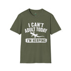 I Can't Adult Today I'm Herping Gecko Shirt | Funny Reptile Tee