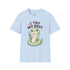 T-Shirt — Cute 'I Try My Best' Snake Graphic Tee